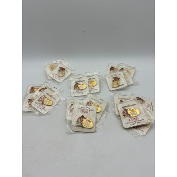 1998 Lot of 4 Gund 100th Anniversary Lapel Hat Pins -New Old Stock - Picture 3 of 7